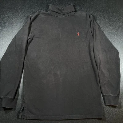 Vintage Polo Ralph Lauren Turtleneck Shirt Black Size Small Men’s Cotton - Image 1 of 4