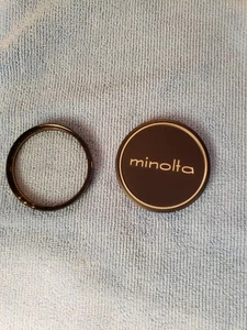 Mint Minolta 55mm Lens Cap Vintage and Hoya Vintage UV filter - Picture 1 of 6