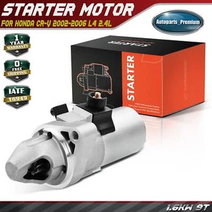 Starter Motor for Honda CR-V 2002-2006 L4 2.4L DOHC 1.6kW 12 Volt CW 9 Tooth - Picture 1 of 8