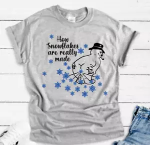 How Snowflakes Are Really Made, Winter, Gray, Unisex Short Sleeve T-shirt - Picture 1 of 2