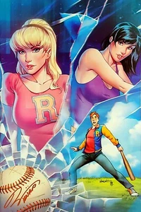 Archie Betty & Veronica Virgin Baseball Terrificon SIGNED Ryan Kincaid w/COA - Picture 1 of 5