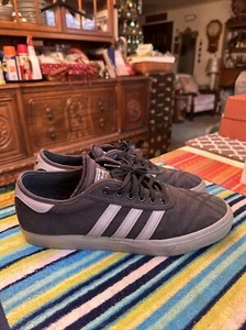 Adidas Men’s Black Gray Skateboardkng Canvas Shoes Size 12 EUC - Picture 1 of 15