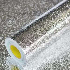 Kitchen Wallpaper Oil Proof Sticker Backsplash Aluminum Foil Self-Adhesive Paper - Picture 1 of 12