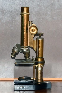 Antique Brass Bausch & Lomb Microscope xtra lens #26960 - Picture 1 of 11