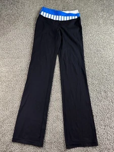 Lululemon Astro Pants Womens 6 Black Pigment Blue Stripe Luon Yoga Ladies 28x36 - Picture 1 of 16