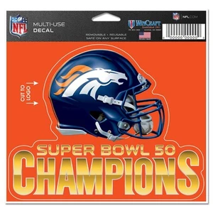 DENVER BRONCOS SUPER BOWL 50 CHAMPIONS MACBOOK LAPTOP MULTI USE REUSABLE DECAL - Picture 1 of 1