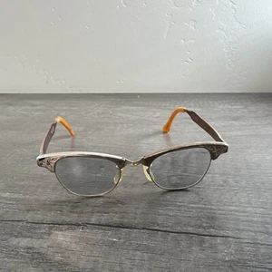 Art Craft 4 1/4 - 5 1/2 Eyeglasses Aluminum 1/10 12 Matte Bronze Cat FRAMES ONLY - Picture 1 of 7