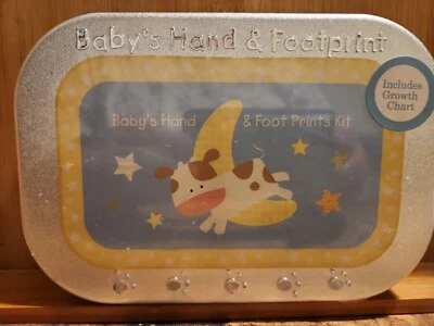 Baby of Mine Baby’s Hand And Footprint Kit  Growth Chart Keepsake Tin New - Image 1 of 3