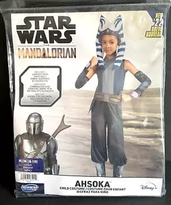 Star Wars Mandalorian NUEVO 4 Piezas Conjunto Ahsoka Halloween Disfraz Niño Talla M 8-10 - Imagen 1 de 14