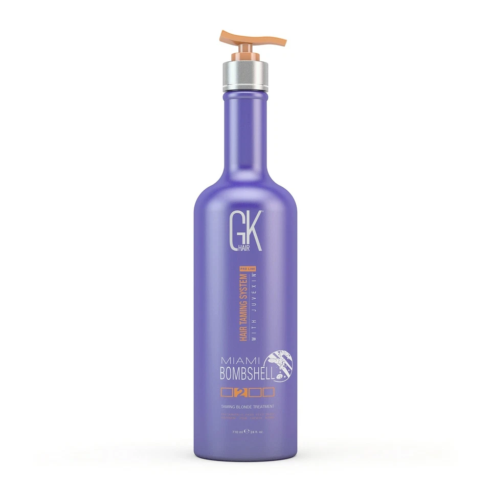 GK HAIR Miami Bombshell Taming Blonde Purple Keratin Treatment Toning Blowout - Image 1 of 4