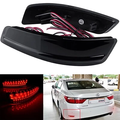 Luces de freno LED de señal de giro reflector de parachoques negro para 13-18 Lexus GS350 GS450H Foto 1 de 4