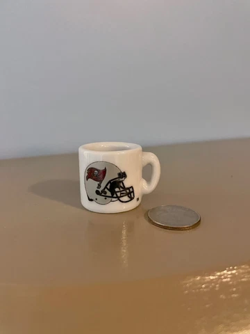 Vintage NFL Mini Coffee Cup Mug TAMPA BAY BUCCANEERS 1.25" Collectible Miniature Cover