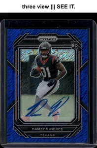 [🔵25/25 PRIZM] DAMEON PIERCE 2022 Prizm Auto #322 Blue Shimmer RC Texans - Imagen 1 de 6