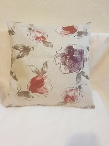 Courtney Red Handmade cushion covers. 17"×17" - Picture 1 of 2