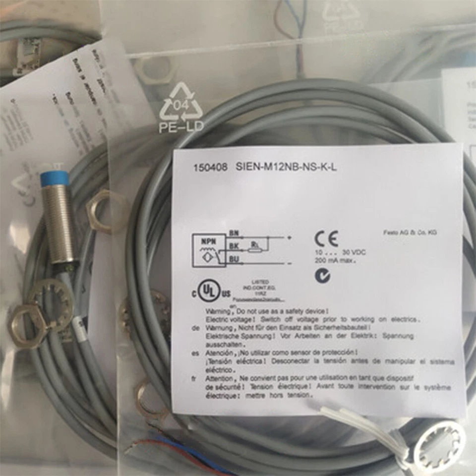 1PC New Festo SIEN-M12NB-NS-K-L Proximity Sensor SIENM12NBNSKL Free Shipping - Image 1 of 4