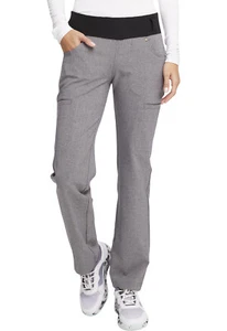 Heather Grey Cherokee Scrubs iFlex Straight Leg Pull On Pant CK002 HTGR - Picture 1 of 5