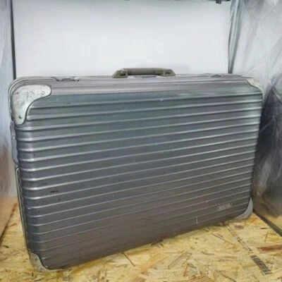 Vintage Rimowa Hartschalen Reise Rollkoffer 70x47x26cm 2 Rollen Koffer Grau Gebr - Bild 1 von 4