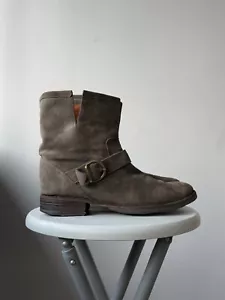 Women's Fiorentini + Baker Eli Eternity Brown Suede Zip Biker Boots Size 39/US 9 - Picture 1 of 10