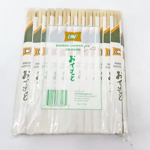 100 Pairs Asian Bamboo Chopsticks Individually Wrapped LOF Brand USA Seller New - Picture 1 of 5