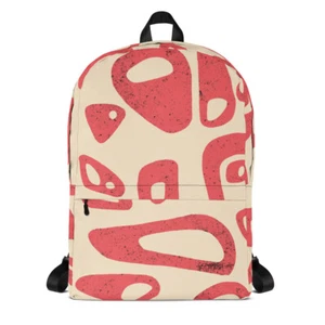 1950s Flamingo Pink Mid Century Modern Original Agorables Design Backpack Danish - Picture 1 of 5