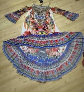 Czarina size M royal princes cold shoulder frill sleeve high low dress size 12 - Picture 1 of 11