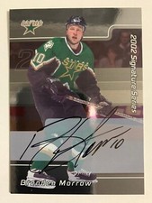 2001-02 BAP Be A Player Signature Series Autograph Brenden Morrow Auto #9