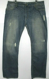 Robin's Jean New Long Flap Ripped Faded Light Wash Straight - Men's Size 42 - Picture 1 of 11