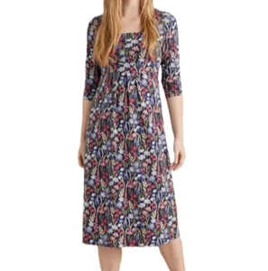 Seasalt Women Seed Packet Midi Dress size 20 Tall Soft Jersey Stretch DNavy Mix - Picture 1 of 5