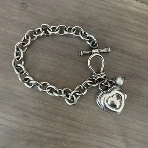 Reloj de pulsera corazón oculto Ecclissi cierre palanca y perla #32760 - Imagen 1 de 3