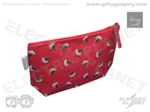Kultur-/Kosmetiktasche Red Robin Print Zip-Top, Weihnachtsgeschenk, Strumpffüller - Bild 1 von 1