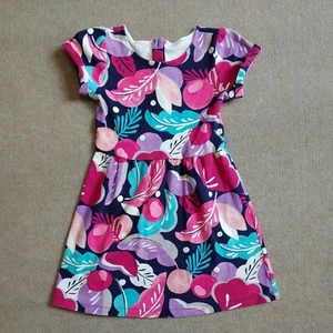 Gymboree Back To Blooms Dress Girls Size 8 Multicolor Short Sleeve Cotton - Picture 1 of 6