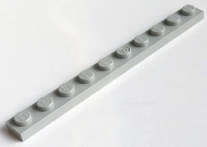 LEGO - Platte / Plate 1 x 10 (2 Stück), hellgrau # 4477 - Bild 1 von 1