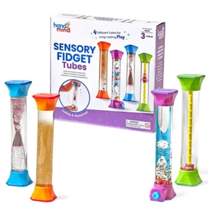 hand2mind Sensory Fidget Tubes Set of 4 ADHD Autism Aid Tool Shake Tubes - Picture 1 of 7