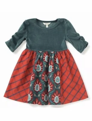 Matilda Jane в духе платье 4 окна цветочный зеленый бархат Рождество новый с Ярлыками - Изображение 1 из 3