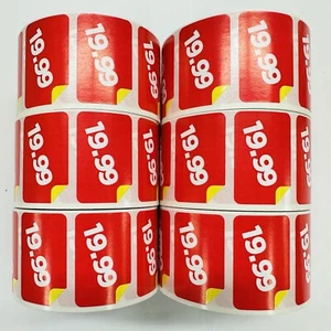 6rolls of 1000 1.5"x1" $19.99 Product Price Point Red & Yellow Labels Stickers - Picture 1 of 3