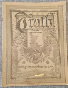 WAHRHEIT TORONTO KANADA 20. SEPTEMBER 1884 MAGAZIN - Bild 1 von 7