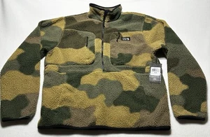 Camo Mountain Hardwear Hicamp Fleece Mens Small Sherpa Half Zip Jacket NWT New - Picture 1 of 8
