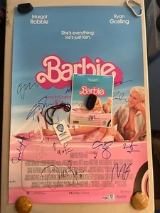 Barbie Poster, S/N with COA, unused, 14 cast and crew - Picture 1 of 18