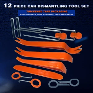 12PCs Car Door Trim Removal Toolset Pry Panel Auto Dashboard Plastic Tool orange - Picture 1 of 12