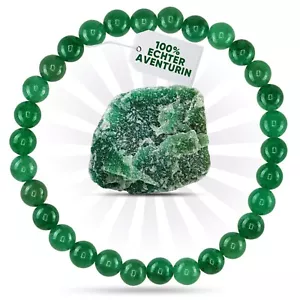 Edelstein Armband aus echtem Naturstein: Grüner Aventurin | 6mm Kugelarmband - Bild 1 von 7