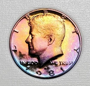 TONED 1981 S KENNEDY HALBER DOLLAR PROOF UNC #C3176 - Bild 1 von 2