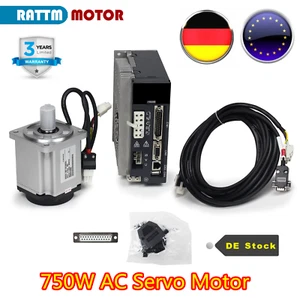 「From DE」750W 220V AC CNC Servo Motor Driver Kit 3000-6000rpm 2.39N.m Servomotor - Bild 1 von 7