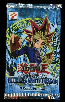Yugioh Legend of Blue Eyes White Dragon Original Booster Pack (LOB) Konami Logo - Image 1 of 2