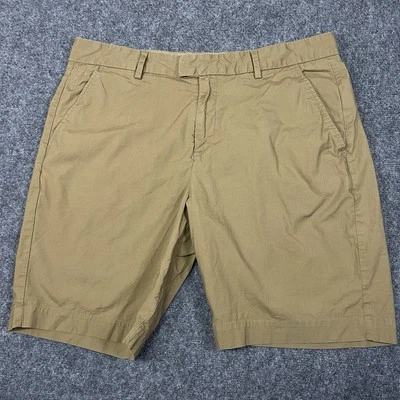 Shorts masculino Superdry 36 costura interna 8” chino marrom bronzeado elástico casual preppy - Imagem 1 de 4