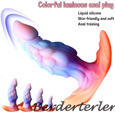 New Luminous Anal Plug Large Butt Plug Dilator Dragon Scales Anal Dildo Sex Toys - Image 1 of 4