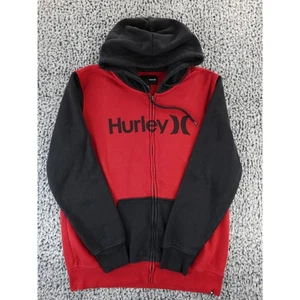 Hurley Herren Full Zip Hoodie Rot Schwarz Logo Größe L - Bild 1 von 11