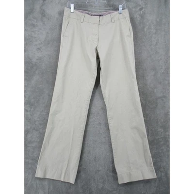 Vineyard Vines Pants Womens 8 Beige Cotton Preppy Straight Leg Chino Pockets Tan - Image 1 of 4