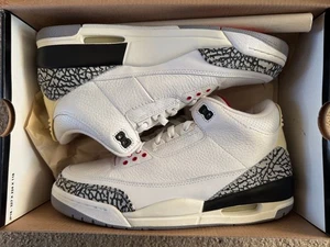 Neu im Karton seltene Air Jordan 3 Retro Low weiße Sneaker Schuhe Größe US 9,5 - Bild 1 von 7