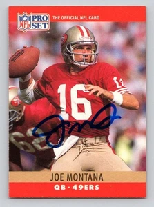 JOE MONTANA 1990 Pro Set Tarjeta Autografiada NFL Firma TTM/IP - Imagen 1 de 2