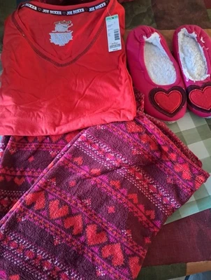Conjunto de pijama de pelúcia JOE BOXER FEMININO com coração ❤️ XL vermelho - Imagem 1 de 2